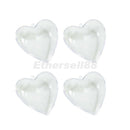 10x Clear Plastic Balls 6cm 2 part Heart Baubles Craft Decor Wedding Favors