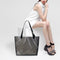Clear PVC Transparent Shopping Bags Shoulder Handbag Women Totes (Black) A