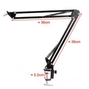 Webcam Light Holder, Flexible Stand And Mobile Phone Holder, Black