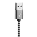 3pcs 1.8m Micro USB Cables Nylon Braided 2A Fast Charging Data Sync Cable A