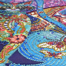 Diy 5D Special Shaped Diamond Painting Colorful Cat Diamond Embroidery Rhin F4G2