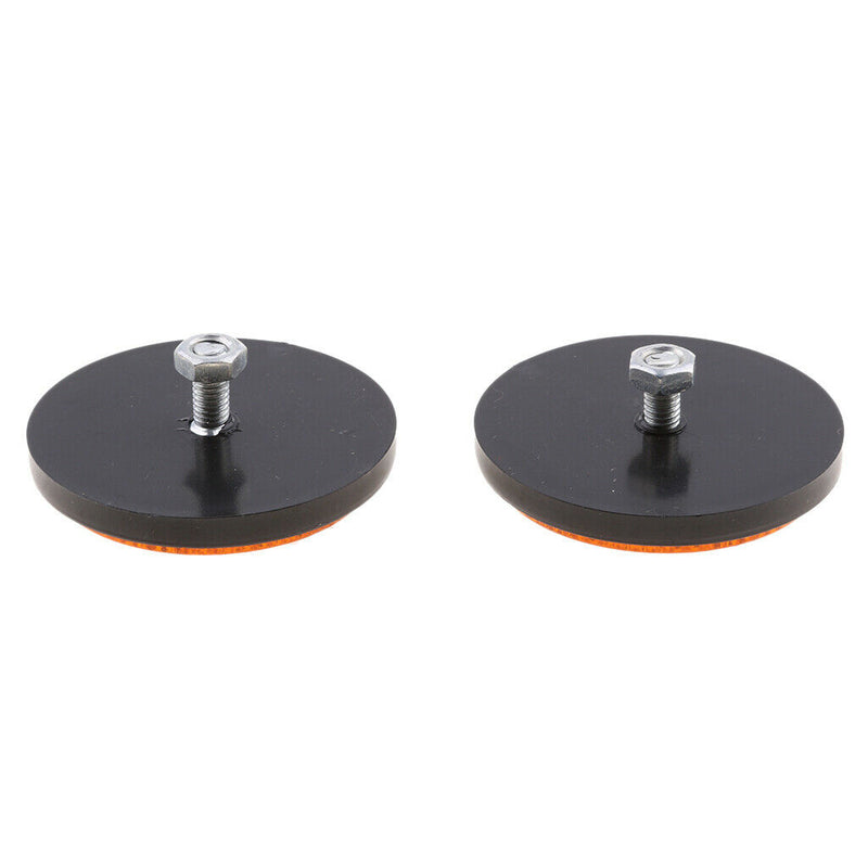 2pcs 2" Round Orange Reflector Universal For Motorcycle ATV Dirt Bike