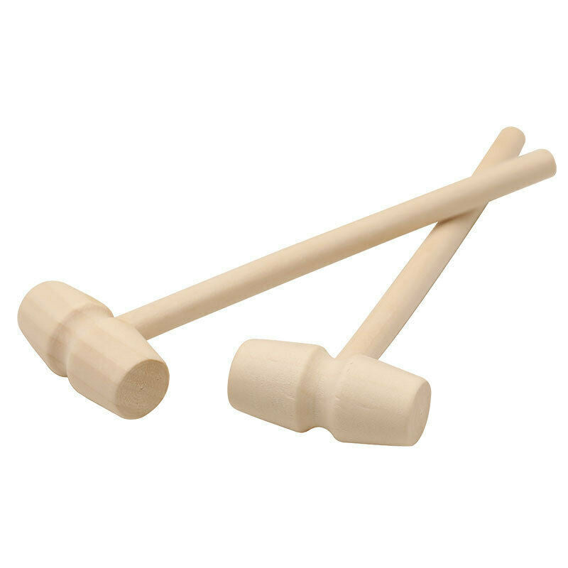 10x Wooden Hammer Mallet Kids Games Knock Educational Toys Boys