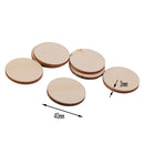 80x Blank Plain Round Shaped Cut Wood Slices Discs Art Crafts Pyrography DIY