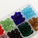 300pcs Mixed Colors 8mm Crystal Glass Rondelle Faceted Loose Spacer Beads