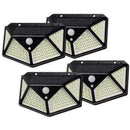100 LED Solar Power Wall Light Motion Sensor Waterproof Outdoor Garden Lamp K1K4