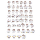 45pcs cute cartoon panda DIY Diary Craft Stickers Scrapbooking decorJA%o