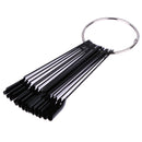 50pcs False Nail Art Polish Practice Tips Salon Display Stick Card (Black)