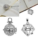 2Set Brass Siilver Beads Cage Pendant Beads DIY Women Girls Fashion Jewelry