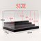 Anti-dust Arcylic 4-Step Display Case, Flat Glossy Base, Stackable Design, for
