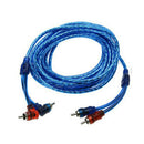 5M 2 RCA to 2 RCA Plug Car Audio System Amplifier Braided Copper Cable Co FDF
