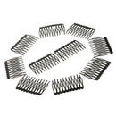 10pcs 10 Teeth Metal Black Wig Combs Hair Pins Clips DIY for Women Beauty