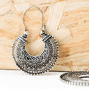 Women's Hoop Earrings Ethnic Tribal Aztec Hippy Dangle Tibetan Valentine's~ Y2X7