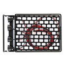 RC Car Universal Roof Rack Luggage Carrier with 4 Round LED Lights for 1/10