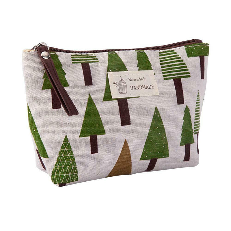 Printed Cosmetic Bag Canvas Purse Zip Makeup Wash Storage Pouch (Style 3) A