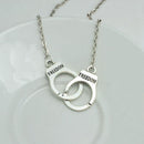 New Fashion Design Handcuffs Choker Pendant Necklace Chain Women Lovers FT