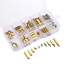 180pcs M2.5 Single/Double Pass Hex Copper Column Screw Nut Assorted Set Box
