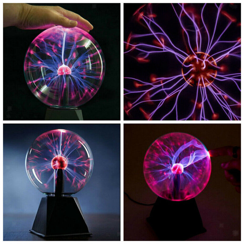 5" Glass Nebula Plasma Ball Sphere Globe Lamp Touch Motion Disco Party Light