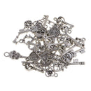 30Pcs Assorted Key Charms DIY Necklace Bracelet Earring for Jewelry Making