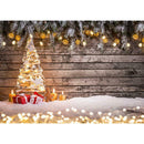Christmas Photographic Art Cloth Backdrop Wall Studio Prop Family Decor (F) A