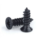 60Pcs M3 * 6-20mm Countersunk Self Tapping Phillips Screws Set-Black Zinc Steel