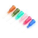 6XMixed DIY Plastic Blunt Dispensing Syringe Needle Tips Flexible 14-25 Gauge BX