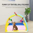 Cat Play Tent Hammocks Sleep Bed Foldable Kitten Mat with Balls Pets Toys