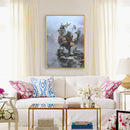 Diamond Painting Old Man on Dragon 5D Full Round Rhinestone Picture 30x40cm
