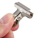 10 Pcs Paper Ticket File Stainless Steel Springy Binder Clips S5Z1