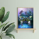 5D DIY Full Drill Diamond Painting Dragonfly Embroidery Mosaic Kit Decor
