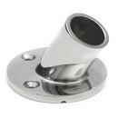 Stainless Steel Yacht Boat Hand Rail Fittings 60 Degree 22mm Round Base-Mar