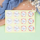 120pcs Thank you Flower Seal Stickers DIY Baking Gift Labels Adhesive StickersM&