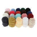 20pcs Multicolors Cotton Punch  Yarn Soft Yarn Thread Woving Supplies