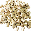 100x Wooden Empty Thread Spools for Sewing Craft Wire Ribbon Floss 14mmx12mm
