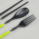 3pc Food Grade Folding Tableware Set Combination Spoon Chopsticks Fork Quality