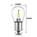 2x 1156 BA15S P21W COB White LED Turn Signal Reverse Light Lamp Bulbs DC 12V J7