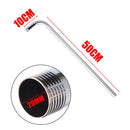 24" 60cm Stainless Steel Wall Mounted Tube Rainfall Shower Head Arm Bracket