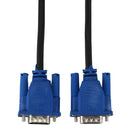 Black Blue VGA 15 pins Male to Male Plug Cable Computer Monitor Wire Cable  L4P7