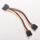 Popular 15 Pin SATA Male to SATA Female 1:2 Y Splitter Power Cableã€New OZ