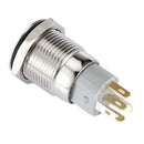 25mm 12V White Stainless Aluminum Switch Latching PushButton Waterproof