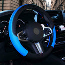 1Pc New Car PVC Leather Steering Wheel Cover Anti-slip Protector Fit 38cm Blue