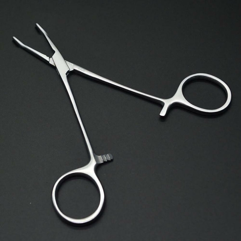 1x Forceps Lock Tweezers Curved Surgical Hemostatic Clamp Stain Nice