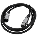 3-Pin XLR Male to Female miniphone Extension cable 2M