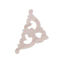 6*6*0.5cm Rubber Wood Carved Corner Onlay Applique Door Unpainted M9F6