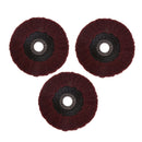 3 X Abrasive Polishing Wheel Polishing Flap Disc Bore 16mm Red Without Sand