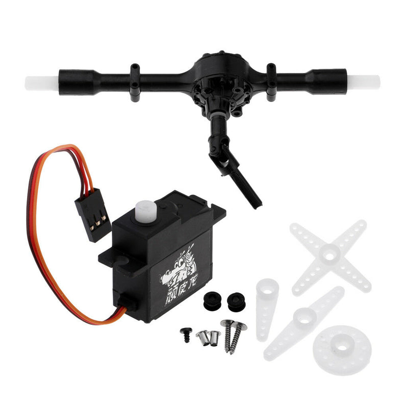 RC Parts Engine Servo &Rear Axle for WPL B14 B16 B24 C14 C24 B36 / 4WD Truck