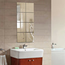 8pcs Removable Mirrors Wall Stickers Home Bedroom DIY Square Mirror Decals