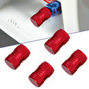 4PCS Red Aluminum Car Tire Valve Caps Truck Air Port Cover Valve Wheel Stem Cap