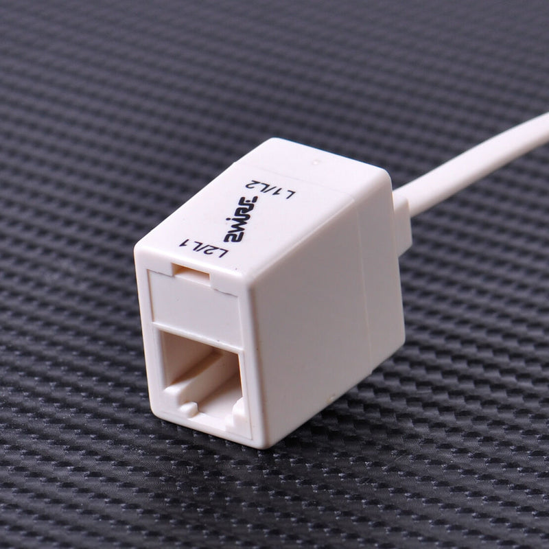 2pcs Telephone RJ11 6P4C Female To Ethernet RJ45 8P8C Male Adapter Converter