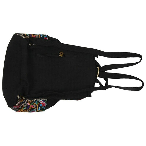 canvas embroidery Ethnic backpack women handmade flower Embroidered Bag K8R2